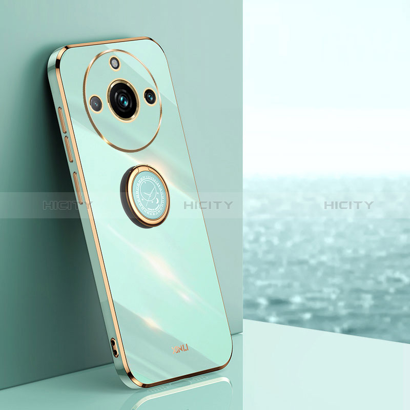 Custodia Silicone Ultra Sottile Morbida Cover con Magnetico Anello Supporto XL1 per Realme 11 Pro 5G