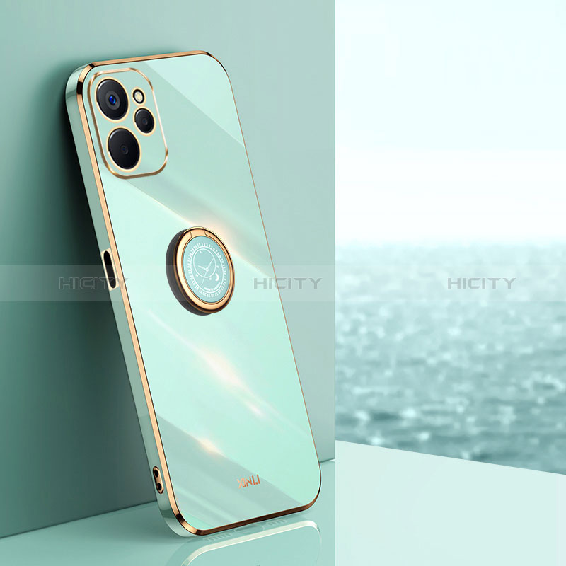 Custodia Silicone Ultra Sottile Morbida Cover con Magnetico Anello Supporto XL1 per Realme 9i 5G