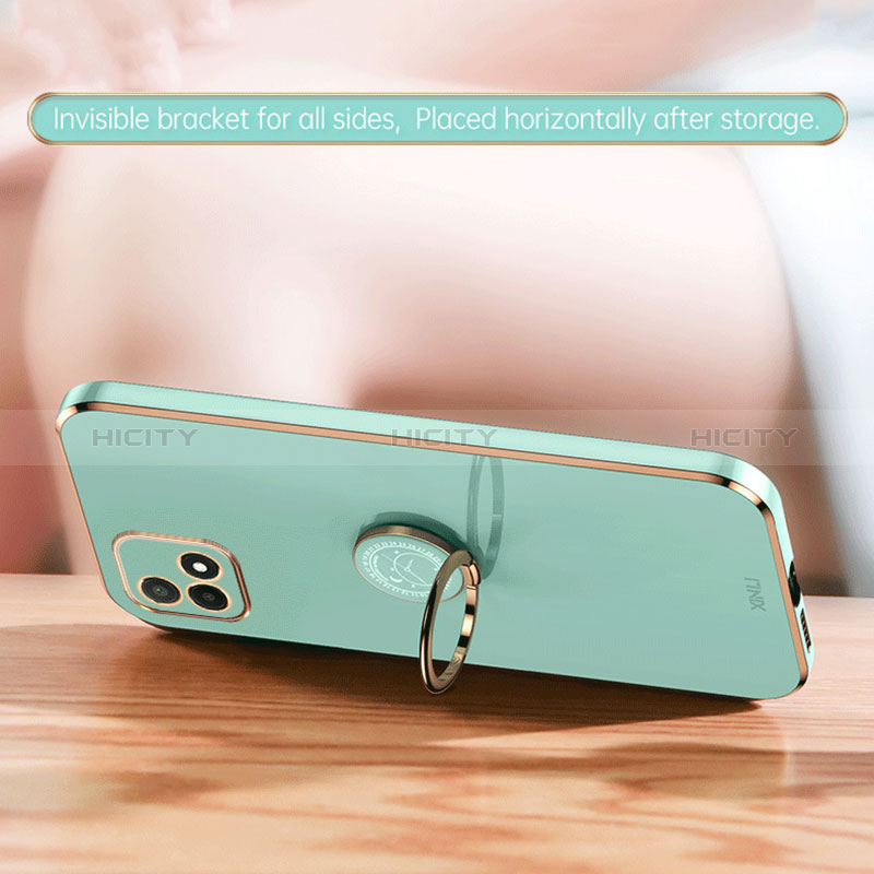 Custodia Silicone Ultra Sottile Morbida Cover con Magnetico Anello Supporto XL1 per Realme C20