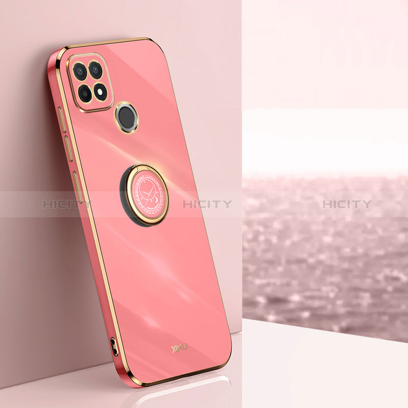 Custodia Silicone Ultra Sottile Morbida Cover con Magnetico Anello Supporto XL1 per Realme C21Y