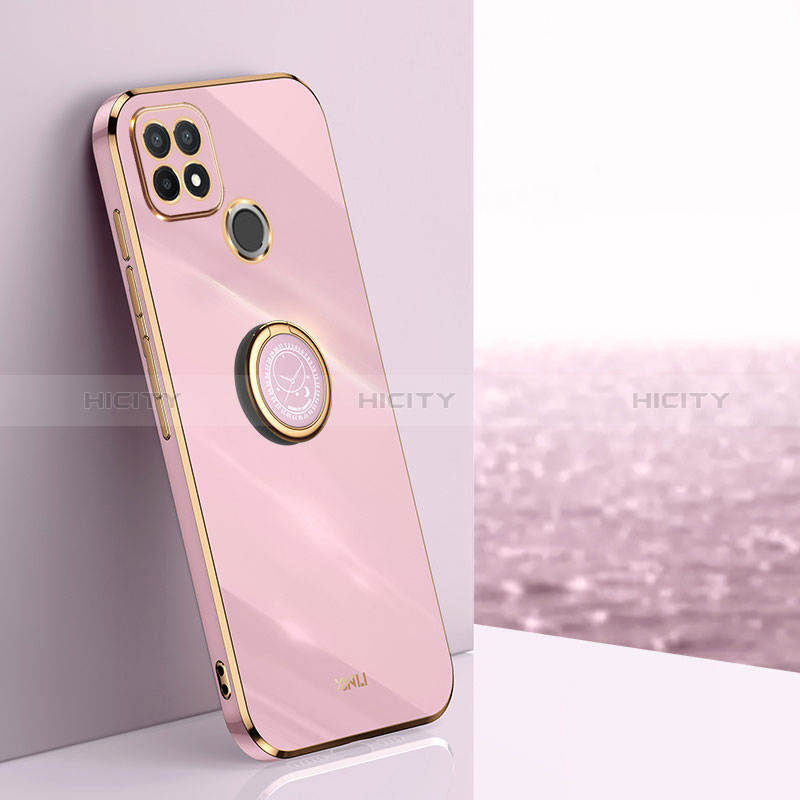 Custodia Silicone Ultra Sottile Morbida Cover con Magnetico Anello Supporto XL1 per Realme C25Y Lavanda