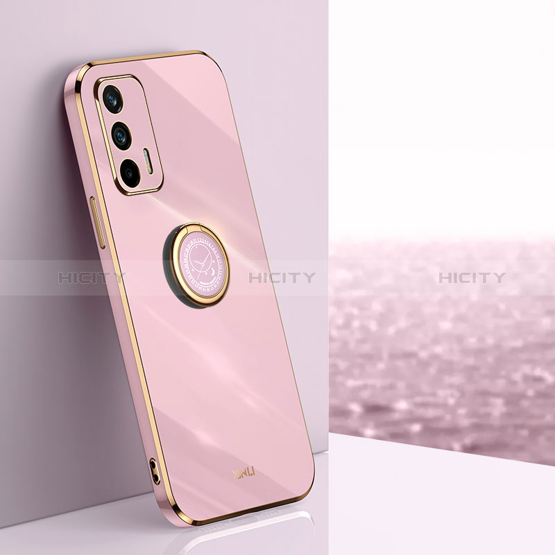 Custodia Silicone Ultra Sottile Morbida Cover con Magnetico Anello Supporto XL1 per Realme GT 5G