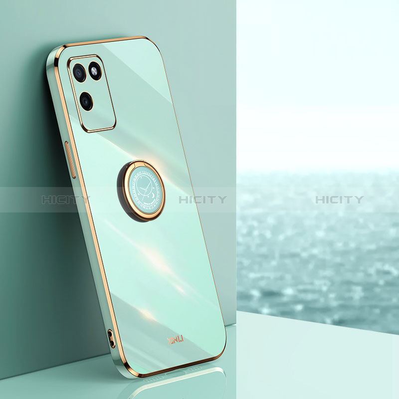 Custodia Silicone Ultra Sottile Morbida Cover con Magnetico Anello Supporto XL1 per Realme V11s 5G