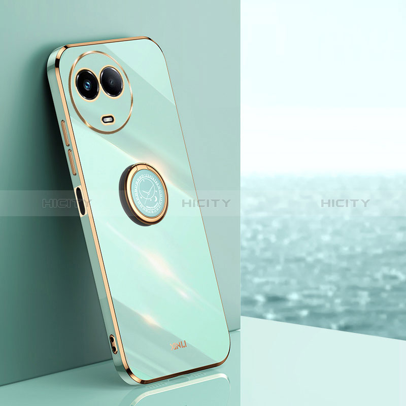 Custodia Silicone Ultra Sottile Morbida Cover con Magnetico Anello Supporto XL1 per Realme V50s 5G