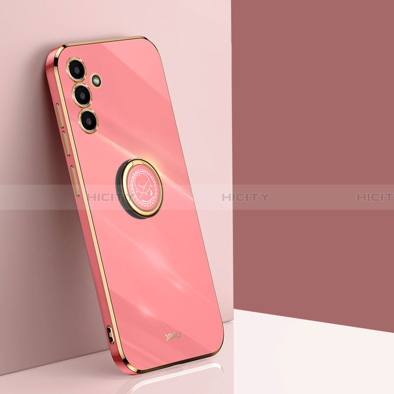 Custodia Silicone Ultra Sottile Morbida Cover con Magnetico Anello Supporto XL1 per Samsung Galaxy A13 5G Rosa Caldo