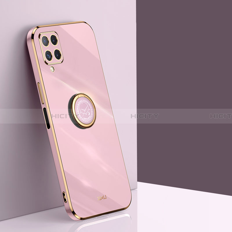 Custodia Silicone Ultra Sottile Morbida Cover con Magnetico Anello Supporto XL1 per Samsung Galaxy A22 4G Rosa