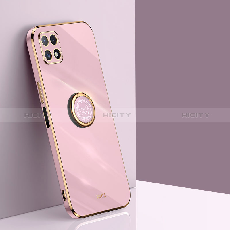 Custodia Silicone Ultra Sottile Morbida Cover con Magnetico Anello Supporto XL1 per Samsung Galaxy A22s 5G Rosa