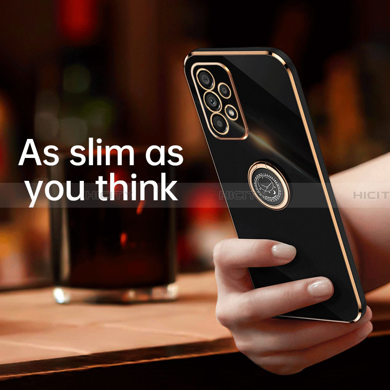 Custodia Silicone Ultra Sottile Morbida Cover con Magnetico Anello Supporto XL1 per Samsung Galaxy A23 4G