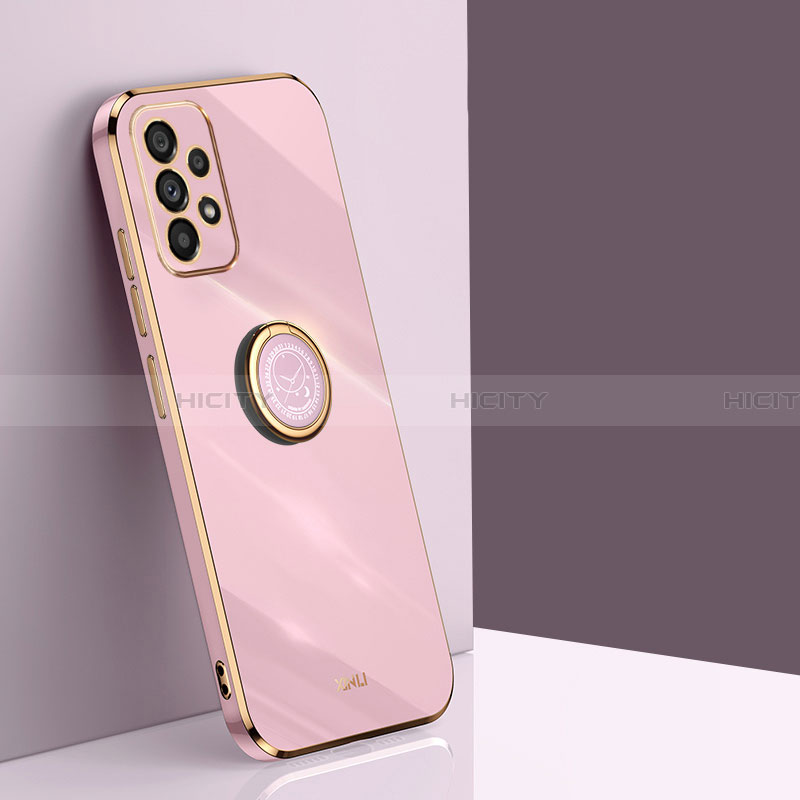 Custodia Silicone Ultra Sottile Morbida Cover con Magnetico Anello Supporto XL1 per Samsung Galaxy A23 4G Rosa