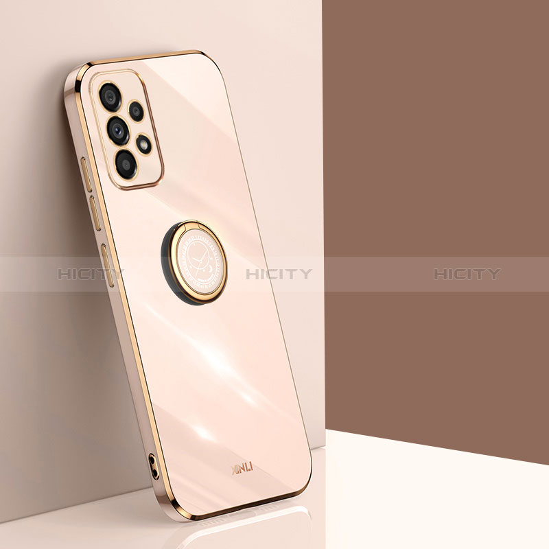 Custodia Silicone Ultra Sottile Morbida Cover con Magnetico Anello Supporto XL1 per Samsung Galaxy A23 5G Oro