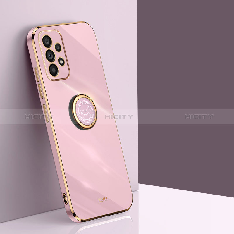 Custodia Silicone Ultra Sottile Morbida Cover con Magnetico Anello Supporto XL1 per Samsung Galaxy A23 5G Rosa