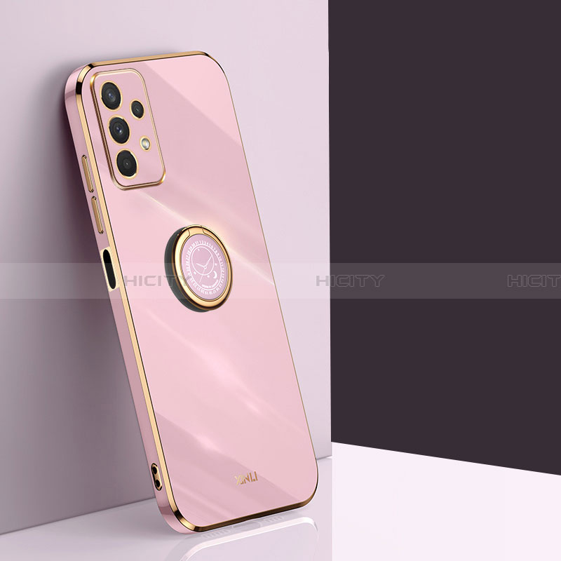 Custodia Silicone Ultra Sottile Morbida Cover con Magnetico Anello Supporto XL1 per Samsung Galaxy A32 4G Rosa