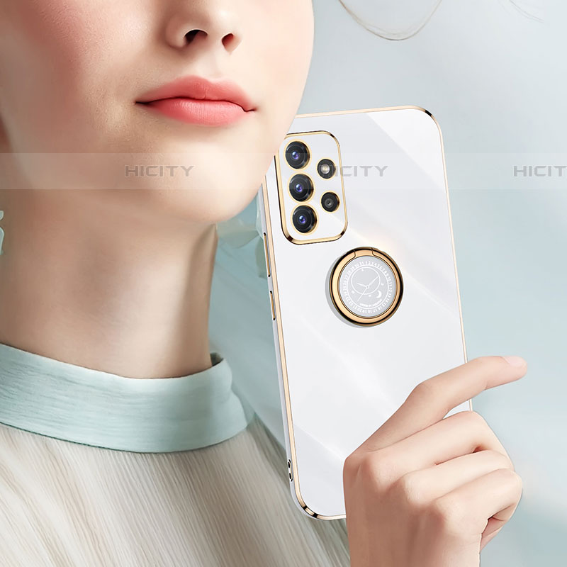 Custodia Silicone Ultra Sottile Morbida Cover con Magnetico Anello Supporto XL1 per Samsung Galaxy A72 4G