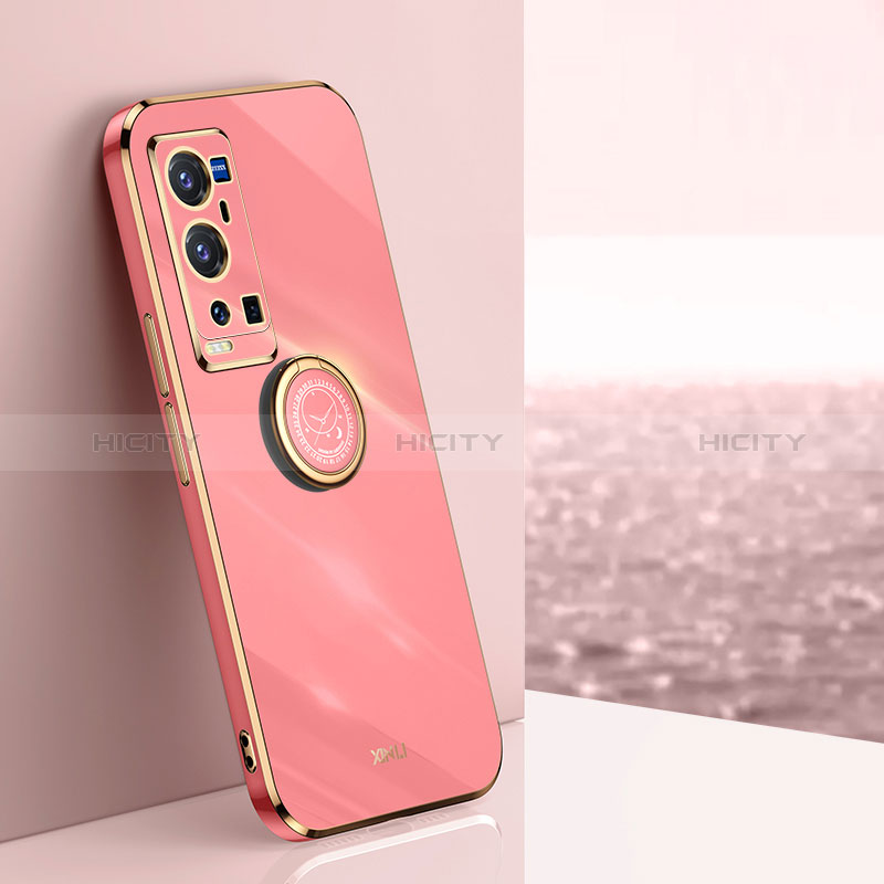 Custodia Silicone Ultra Sottile Morbida Cover con Magnetico Anello Supporto XL1 per Vivo X60 Pro+ Plus 5G