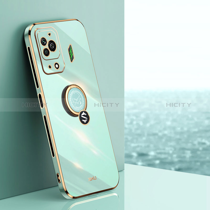 Custodia Silicone Ultra Sottile Morbida Cover con Magnetico Anello Supporto XL1 per Xiaomi Black Shark 5 Pro 5G