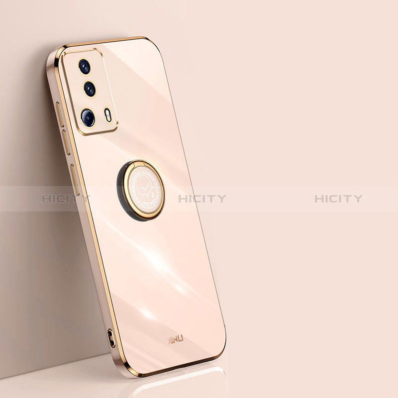 Custodia Silicone Ultra Sottile Morbida Cover con Magnetico Anello Supporto XL1 per Xiaomi Civi 2 5G Oro