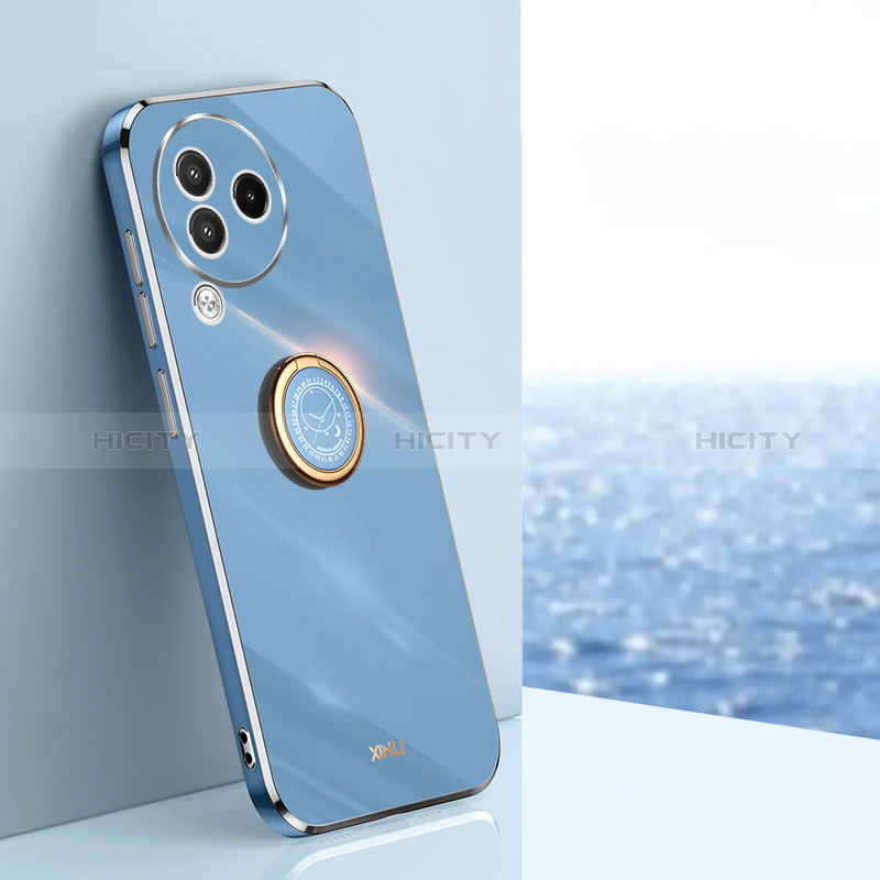 Custodia Silicone Ultra Sottile Morbida Cover con Magnetico Anello Supporto XL1 per Xiaomi Civi 3 5G Blu