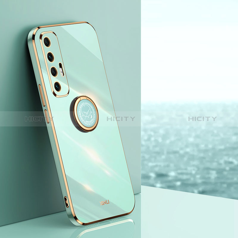 Custodia Silicone Ultra Sottile Morbida Cover con Magnetico Anello Supporto XL1 per Xiaomi Mi 10S 5G