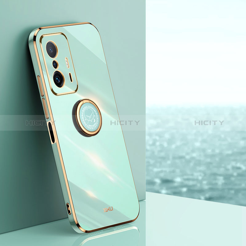 Custodia Silicone Ultra Sottile Morbida Cover con Magnetico Anello Supporto XL1 per Xiaomi Mi 11T Pro 5G