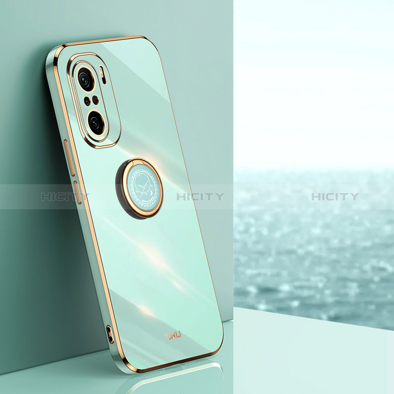 Custodia Silicone Ultra Sottile Morbida Cover con Magnetico Anello Supporto XL1 per Xiaomi Mi 11X 5G