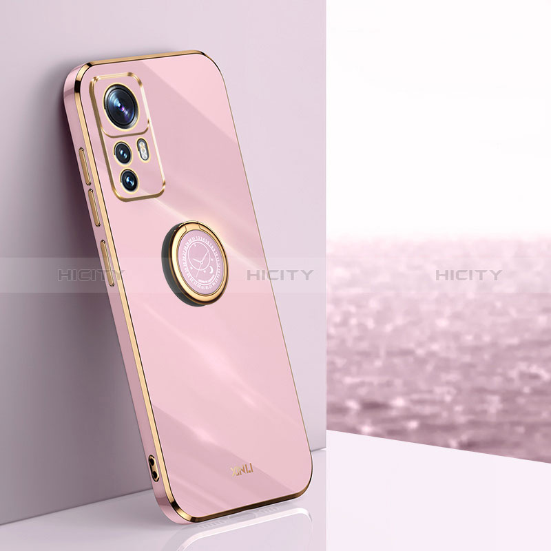 Custodia Silicone Ultra Sottile Morbida Cover con Magnetico Anello Supporto XL1 per Xiaomi Mi 12T 5G