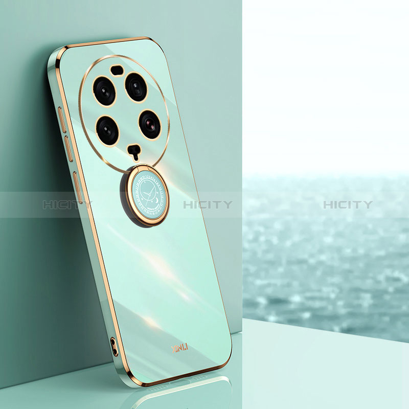 Custodia Silicone Ultra Sottile Morbida Cover con Magnetico Anello Supporto XL1 per Xiaomi Mi 13 Ultra 5G