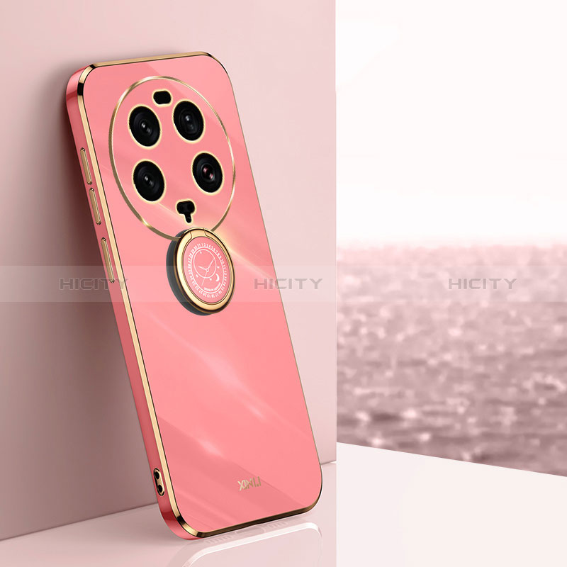 Custodia Silicone Ultra Sottile Morbida Cover con Magnetico Anello Supporto XL1 per Xiaomi Mi 13 Ultra 5G