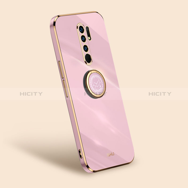 Custodia Silicone Ultra Sottile Morbida Cover con Magnetico Anello Supporto XL1 per Xiaomi Poco M2 Rosa