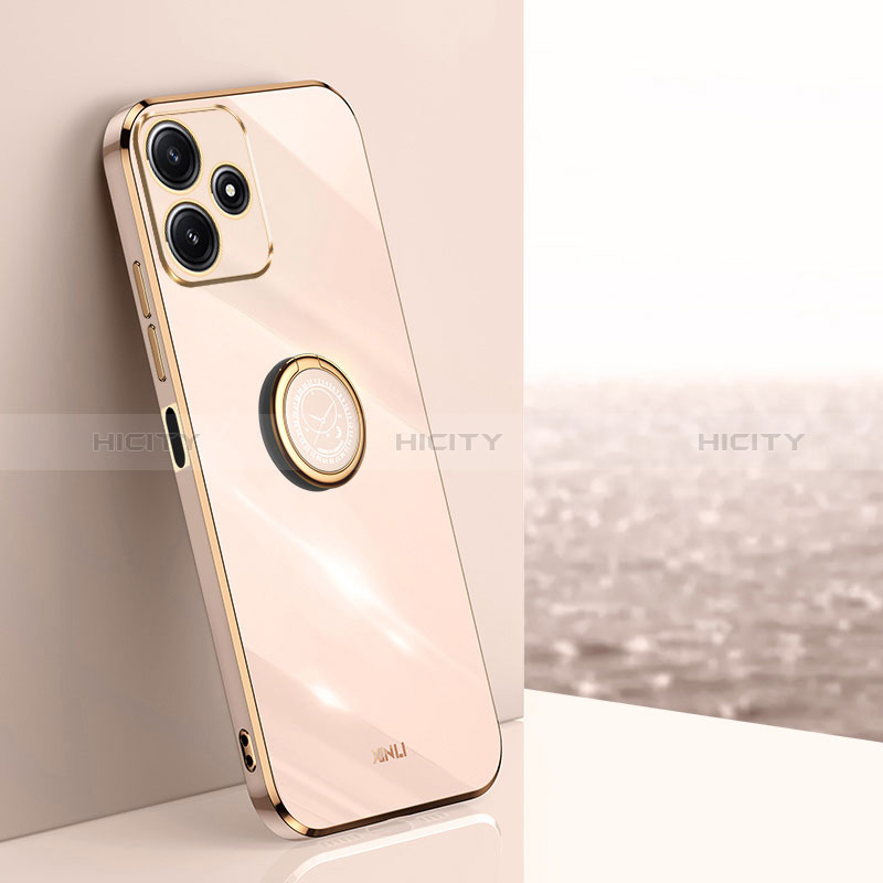 Custodia Silicone Ultra Sottile Morbida Cover con Magnetico Anello Supporto XL1 per Xiaomi Poco M6 Pro 5G