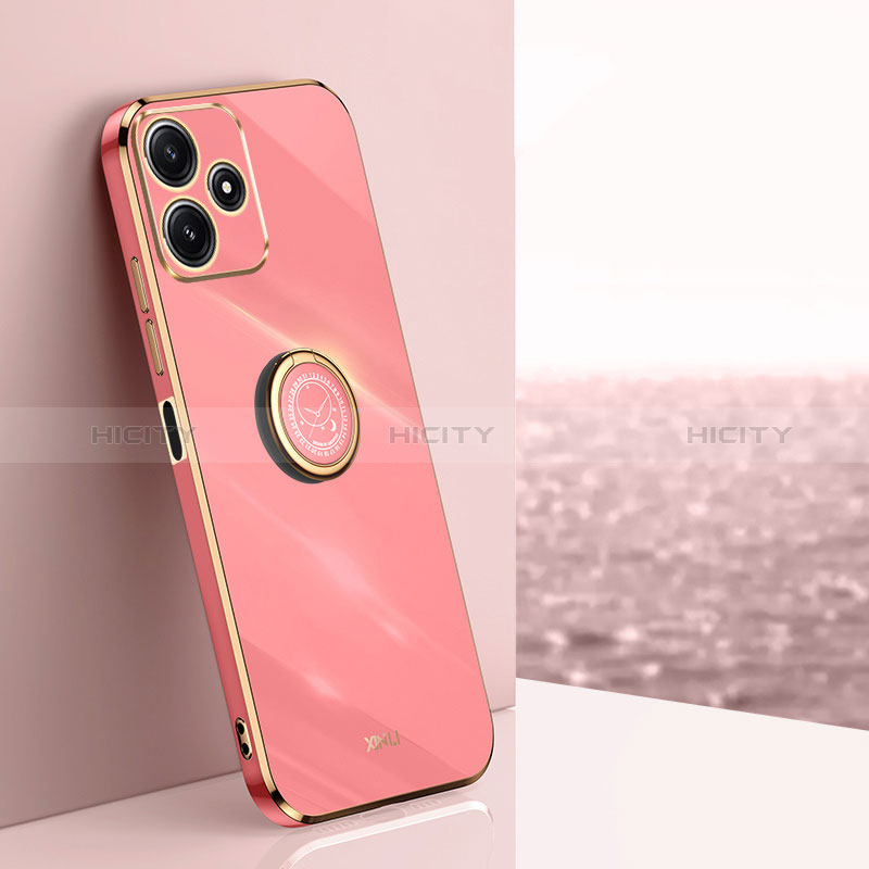 Custodia Silicone Ultra Sottile Morbida Cover con Magnetico Anello Supporto XL1 per Xiaomi Poco M6 Pro 5G