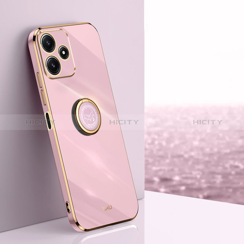 Custodia Silicone Ultra Sottile Morbida Cover con Magnetico Anello Supporto XL1 per Xiaomi Poco M6 Pro 5G