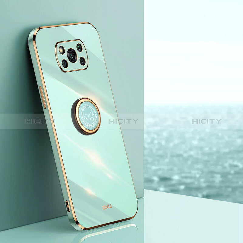 Custodia Silicone Ultra Sottile Morbida Cover con Magnetico Anello Supporto XL1 per Xiaomi Poco X3 Pro