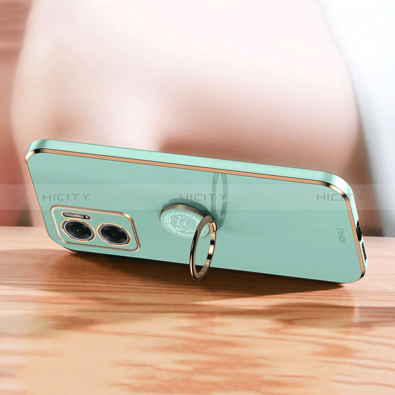 Custodia Silicone Ultra Sottile Morbida Cover con Magnetico Anello Supporto XL1 per Xiaomi Redmi 10 Prime Plus 5G
