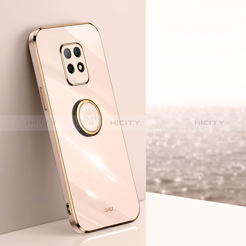 Custodia Silicone Ultra Sottile Morbida Cover con Magnetico Anello Supporto XL1 per Xiaomi Redmi 10X Pro 5G Oro