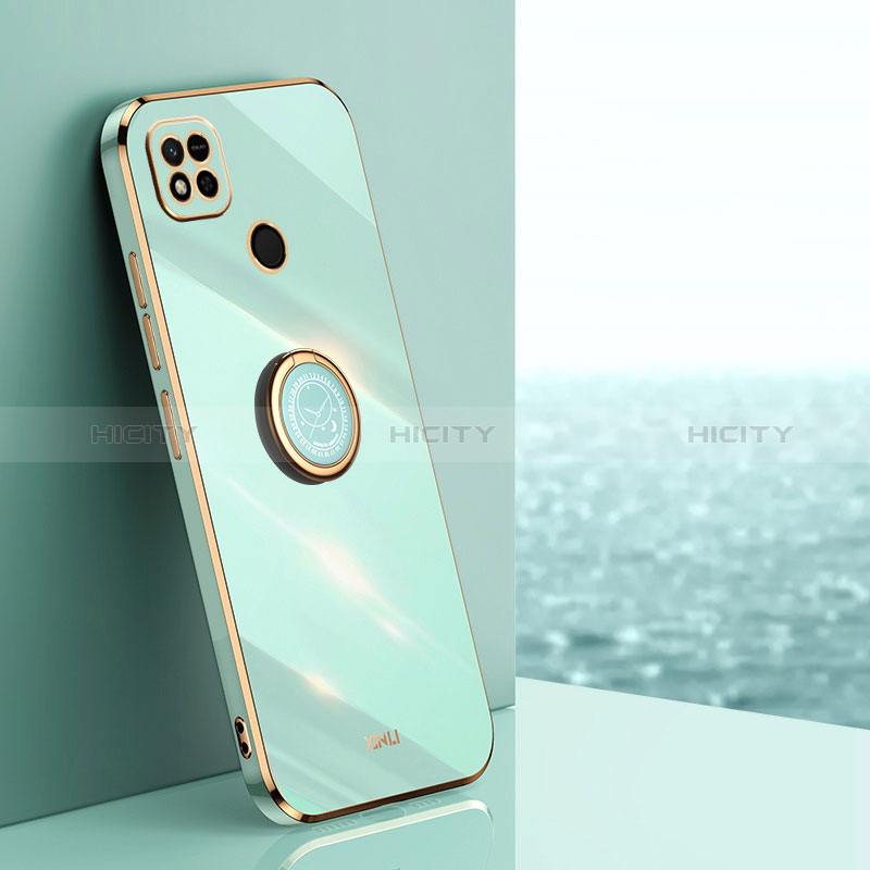 Custodia Silicone Ultra Sottile Morbida Cover con Magnetico Anello Supporto XL1 per Xiaomi Redmi 9 Activ