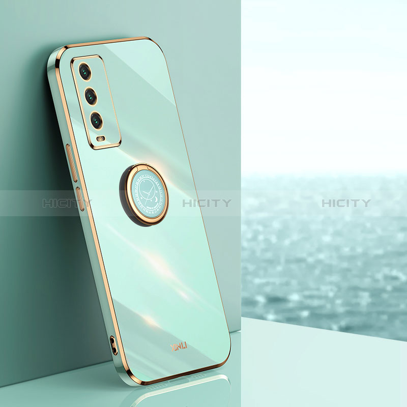 Custodia Silicone Ultra Sottile Morbida Cover con Magnetico Anello Supporto XL1 per Xiaomi Redmi 9 Power