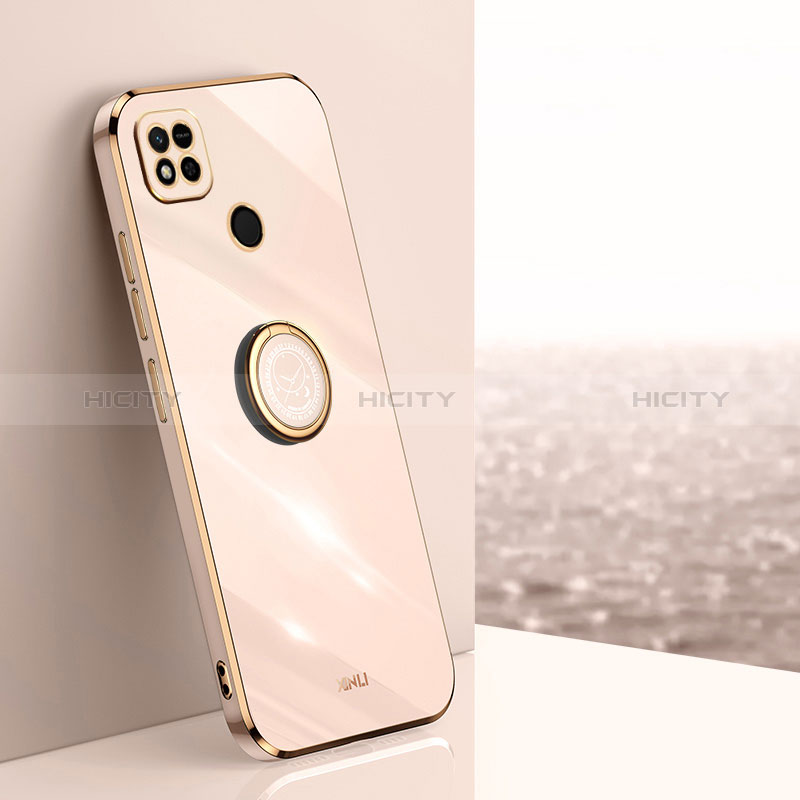 Custodia Silicone Ultra Sottile Morbida Cover con Magnetico Anello Supporto XL1 per Xiaomi Redmi 9C