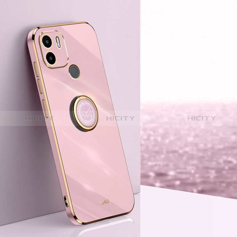 Custodia Silicone Ultra Sottile Morbida Cover con Magnetico Anello Supporto XL1 per Xiaomi Redmi A1 Plus Rosa