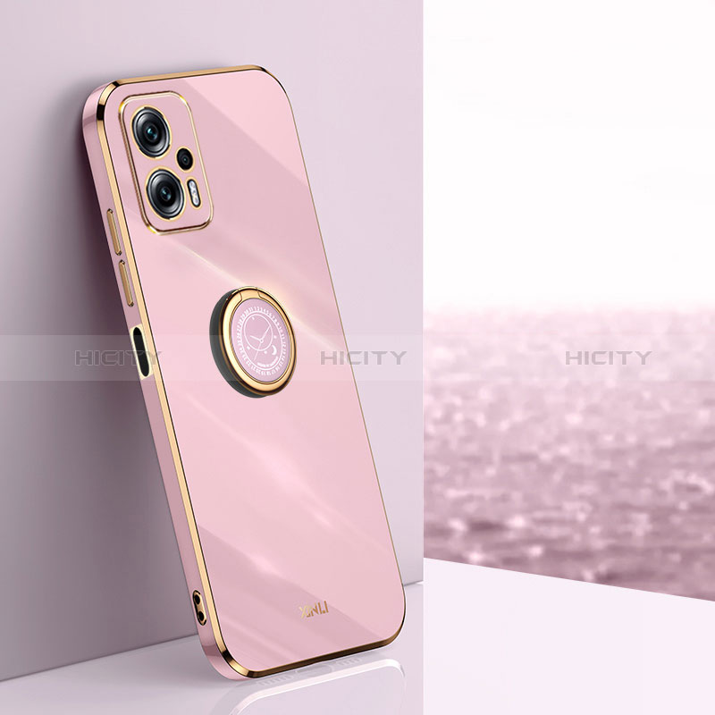 Custodia Silicone Ultra Sottile Morbida Cover con Magnetico Anello Supporto XL1 per Xiaomi Redmi Note 11T Pro 5G