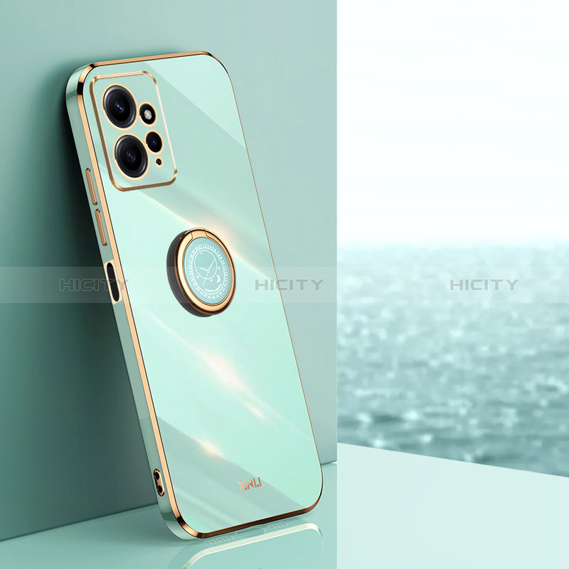 Custodia Silicone Ultra Sottile Morbida Cover con Magnetico Anello Supporto XL1 per Xiaomi Redmi Note 12 4G