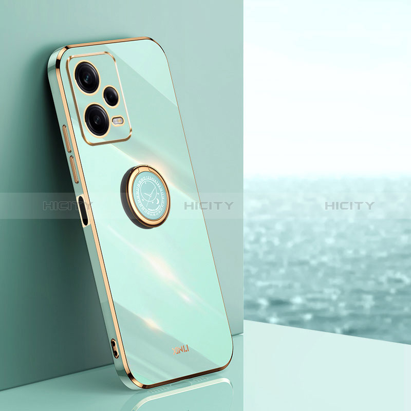 Custodia Silicone Ultra Sottile Morbida Cover con Magnetico Anello Supporto XL1 per Xiaomi Redmi Note 12 Pro+ Plus 5G