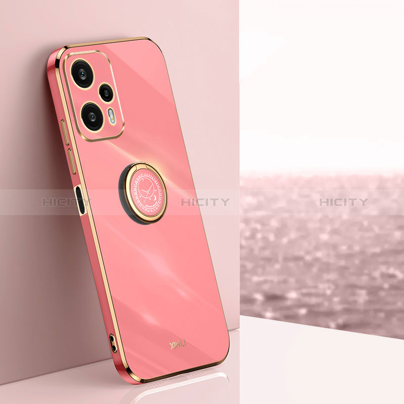 Custodia Silicone Ultra Sottile Morbida Cover con Magnetico Anello Supporto XL1 per Xiaomi Redmi Note 12 Turbo 5G