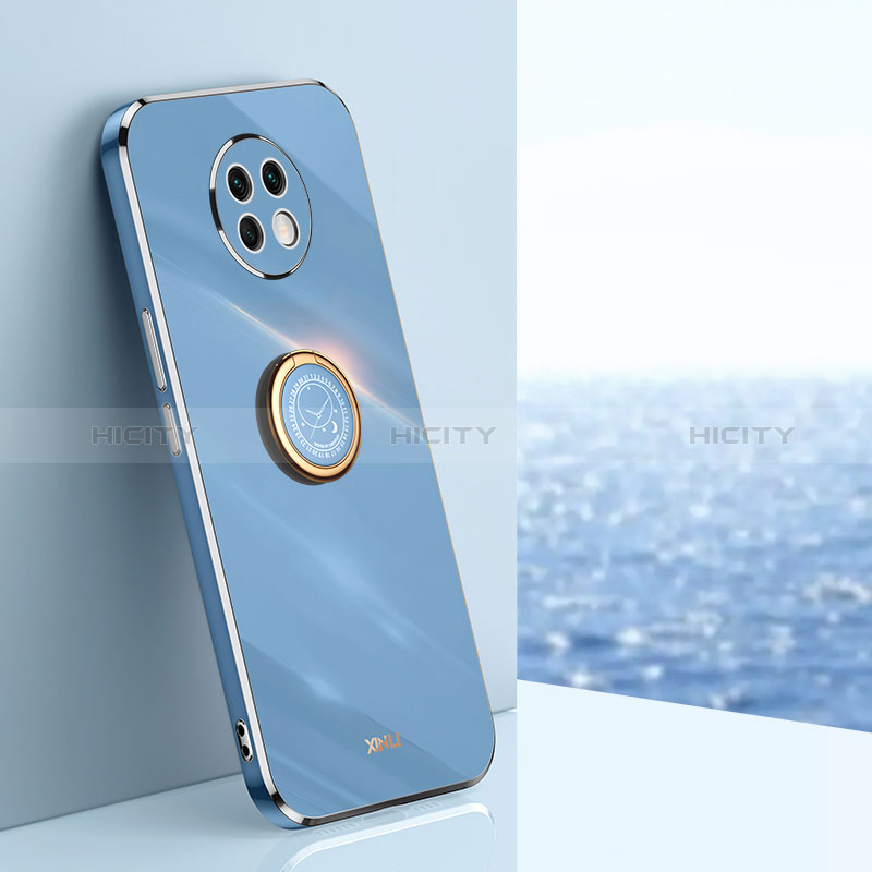 Custodia Silicone Ultra Sottile Morbida Cover con Magnetico Anello Supporto XL1 per Xiaomi Redmi Note 9 5G