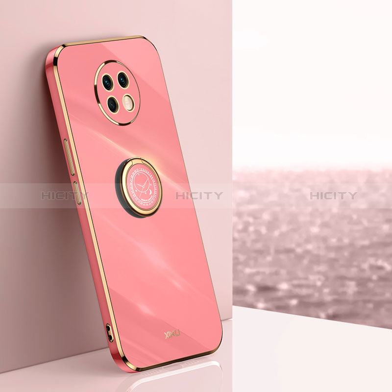 Custodia Silicone Ultra Sottile Morbida Cover con Magnetico Anello Supporto XL1 per Xiaomi Redmi Note 9 5G