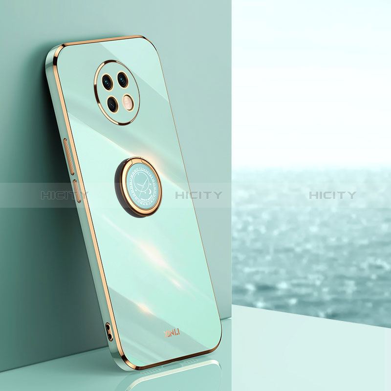 Custodia Silicone Ultra Sottile Morbida Cover con Magnetico Anello Supporto XL1 per Xiaomi Redmi Note 9 5G