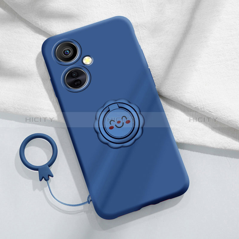 Custodia Silicone Ultra Sottile Morbida Cover con Magnetico Anello Supporto Z01 per OnePlus Nord N30 5G