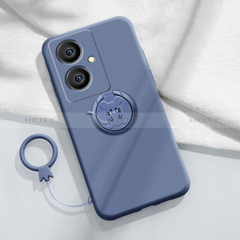 Custodia Silicone Ultra Sottile Morbida Cover con Magnetico Anello Supporto Z01 per Vivo V29 Lite 5G