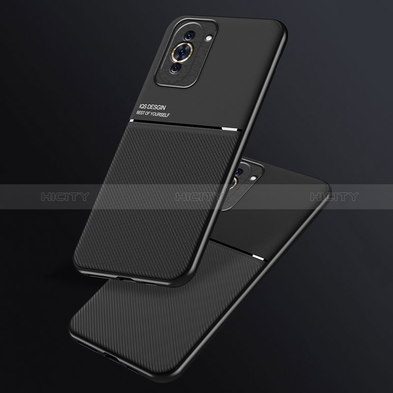 Custodia Silicone Ultra Sottile Morbida Cover con Magnetico D01 per Huawei Nova 10 Pro Nero