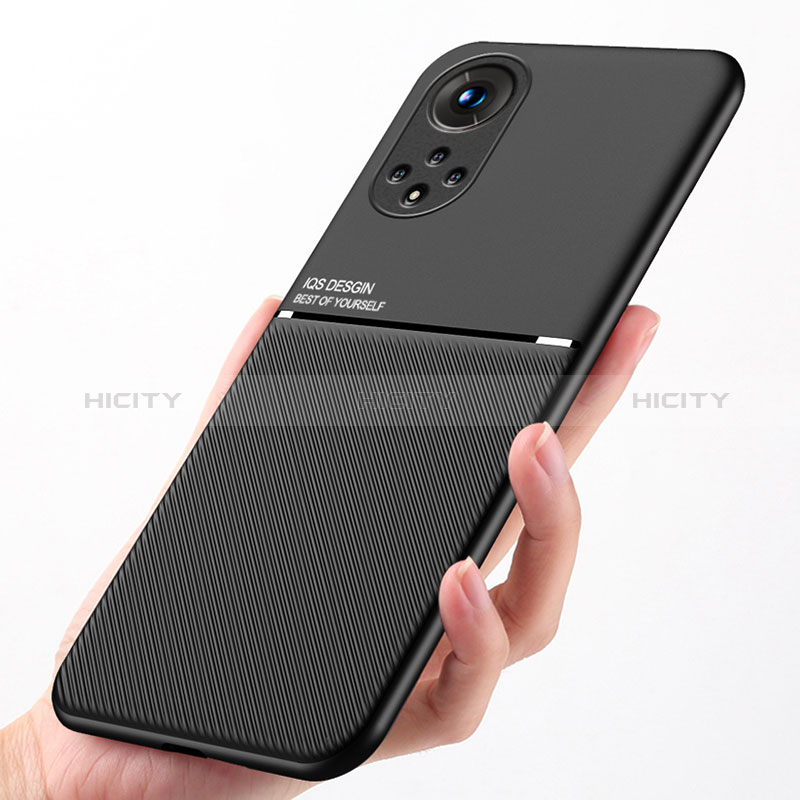 Custodia Silicone Ultra Sottile Morbida Cover con Magnetico D01 per Huawei Nova 9 Nero