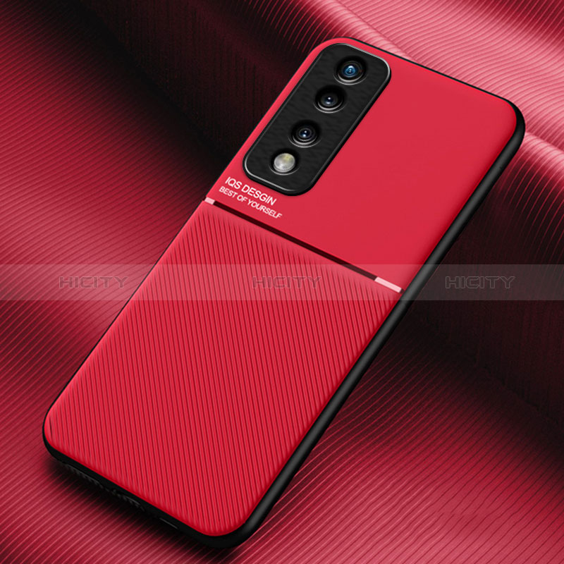 Custodia Silicone Ultra Sottile Morbida Cover con Magnetico per Huawei Honor 70 Pro 5G Rosso